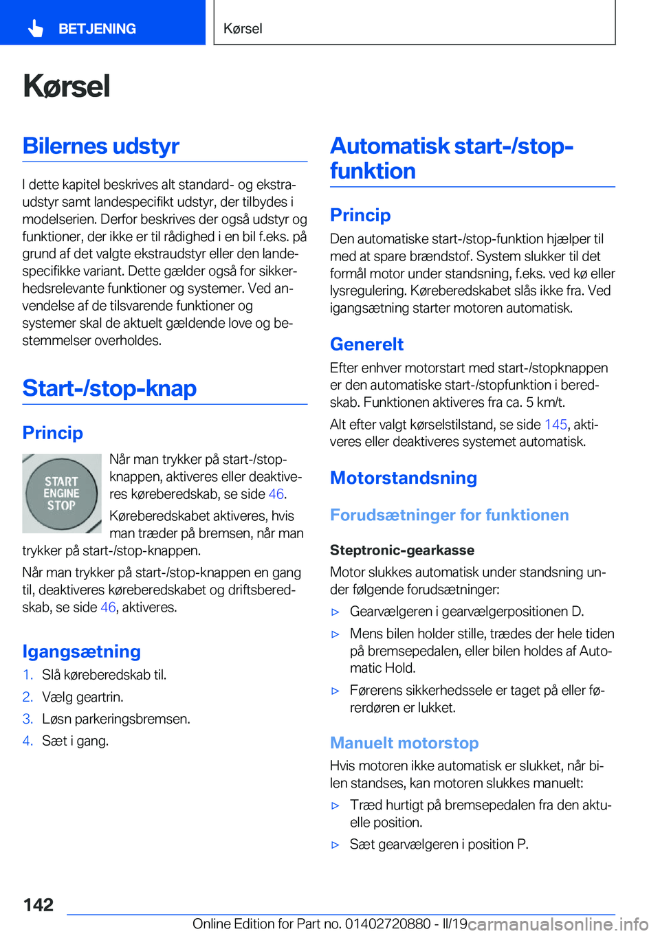 BMW X7 2019  InstruktionsbØger (in Danish) �K�