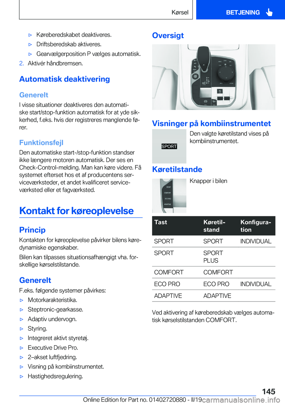 BMW X7 2019  InstruktionsbØger (in Danish) 'x�K�