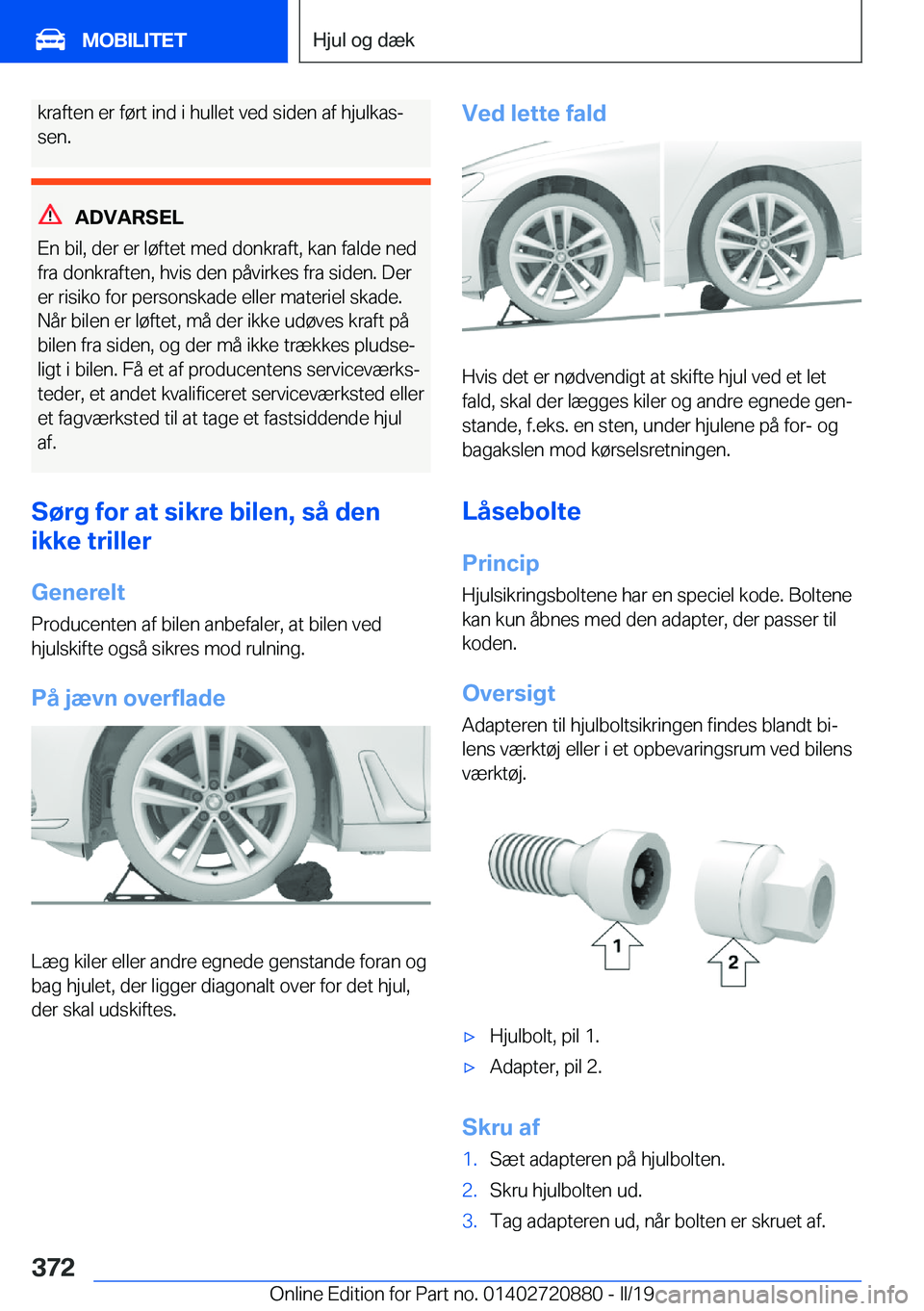 BMW X7 2019  InstruktionsbØger (in Danish) �k�r�a�f�t�e�n��e�r��f�