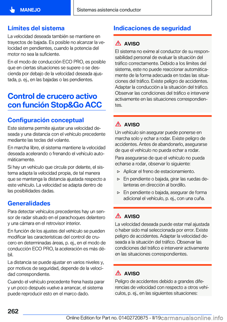 BMW X7 2019  Manuales de Empleo (in Spanish) �L�