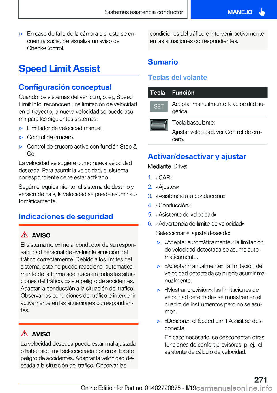 BMW X7 2019  Manuales de Empleo (in Spanish) x�E�n��c�a�s�o��d�e��f�a�l�l�o��d�e��l�a��c�