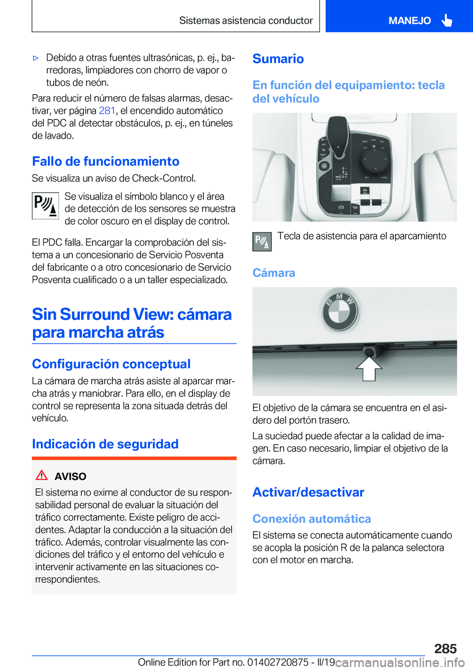 BMW X7 2019  Manuales de Empleo (in Spanish) x�D�e�b�i�d�o��a��o�t�r�a�s��f�u�e�n�t�e�s��u�l�t�r�a�s�