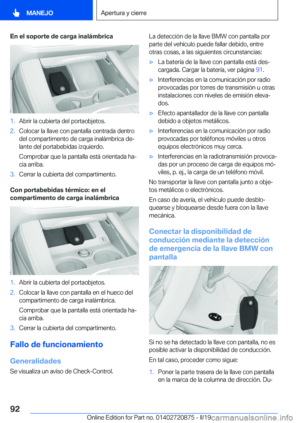 BMW X7 2019  Manuales de Empleo (in Spanish) �E�n��e�l��s�o�p�o�r�t�e��d�e��c�a�r�g�a��i�n�a�l�