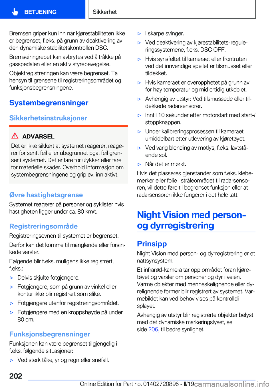 BMW X7 2019  InstruksjonsbØker (in Norwegian) �B�r�e�m�s�e�n��g�r�i�p�e�r��k�u�n��i�n�n��n�å�r��k�j�