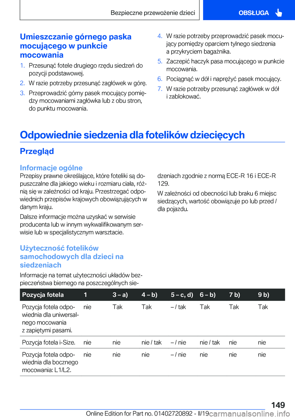 BMW X7 2019  Instrukcja obsługi (in Polish) �U�m�i�e�s�z�c�z�a�n�i�e��g�