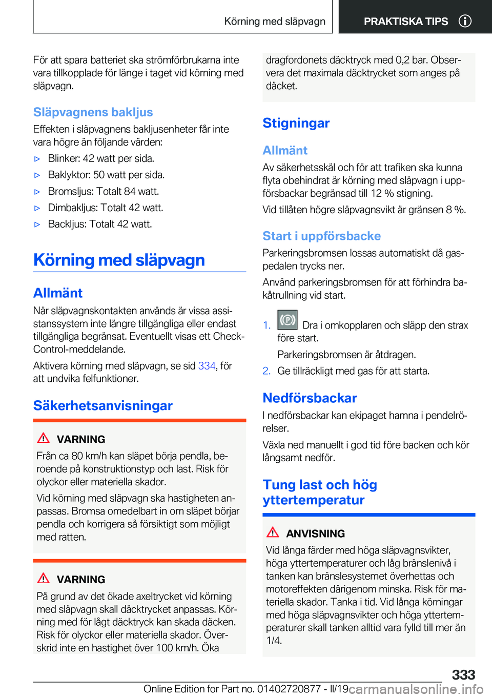 BMW X7 2019  InstruktionsbÖcker (in Swedish) �F�