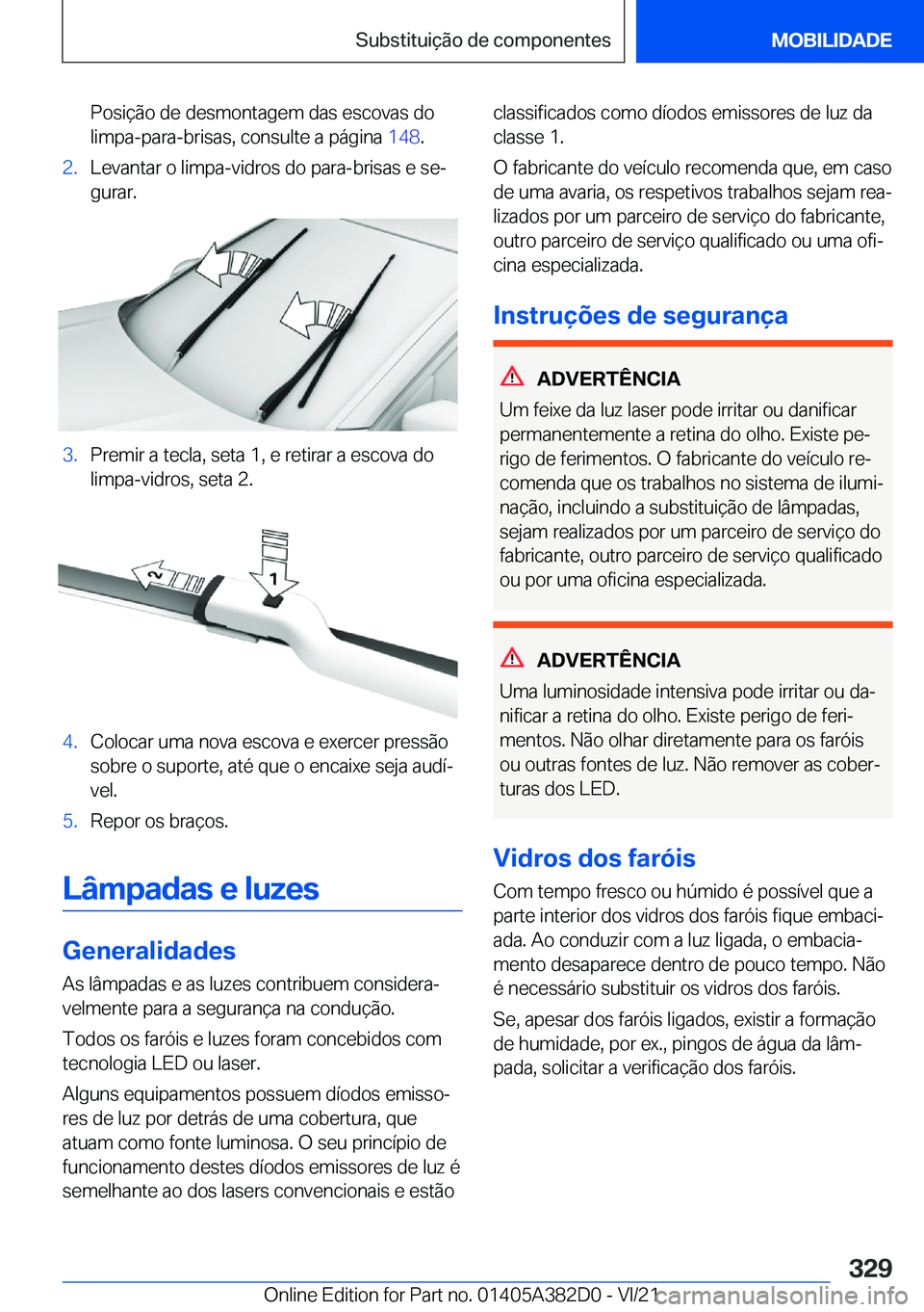 BMW Z4 2022  Manual do condutor (in Portuguese) �P�o�s�i�