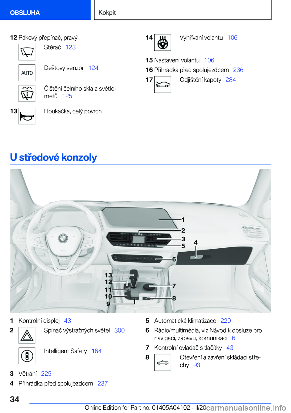 BMW Z4 2020  Návod na použití (in Czech) �1�2�P�