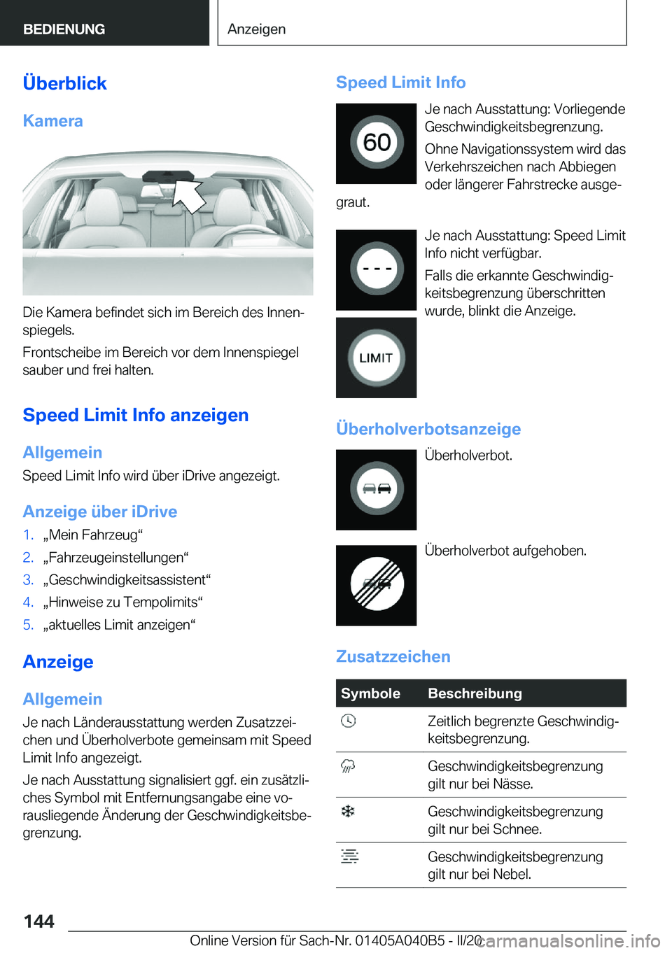 BMW Z4 2020  Betriebsanleitungen (in German) �