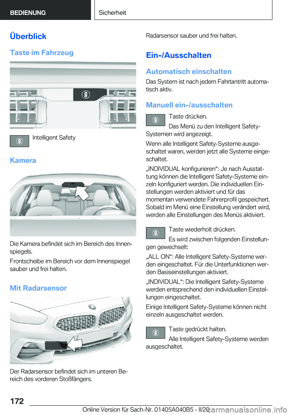 BMW Z4 2020  Betriebsanleitungen (in German) �