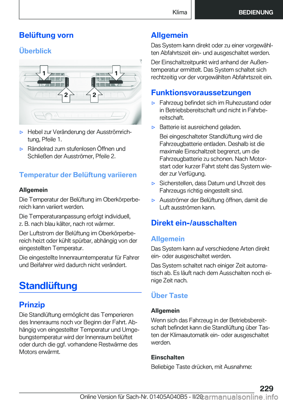 BMW Z4 2020  Betriebsanleitungen (in German) �B�e�l�