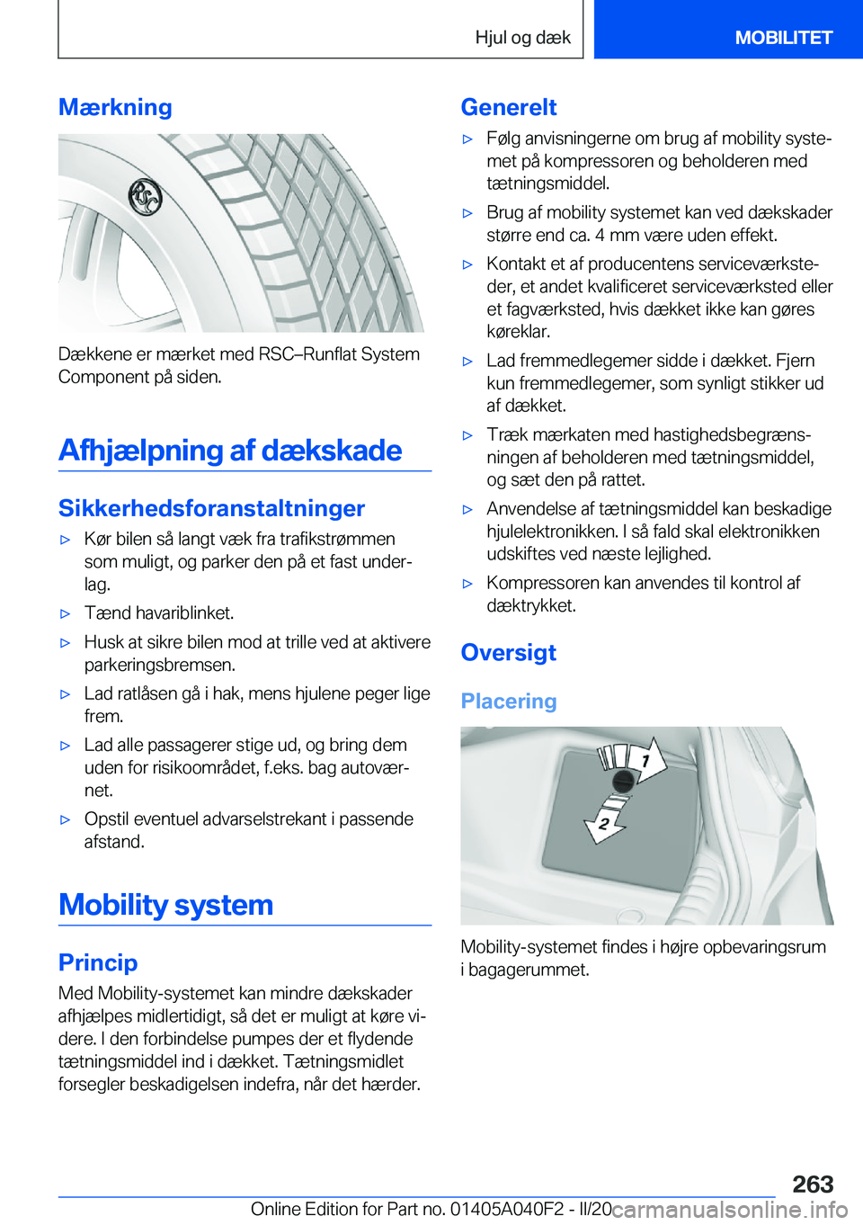 BMW Z4 2020  InstruktionsbØger (in Danish) �M�æ�r�k�n�i�n�g
�D�æ�k�k�e�n�e��e�r��m�æ�r�k�e�t��m�e�d��R�S�Cm�R�u�n�f�l�a�t��S�y�s�t�e�m
�C�o�m�p�o�n�e�n�t��p�å��s�i�d�e�n�.
�A�f�h�j�æ�l�p�n�i�n�g��a�f��d�æ�k�s�k�a�d�e
�S�i�k�k�e