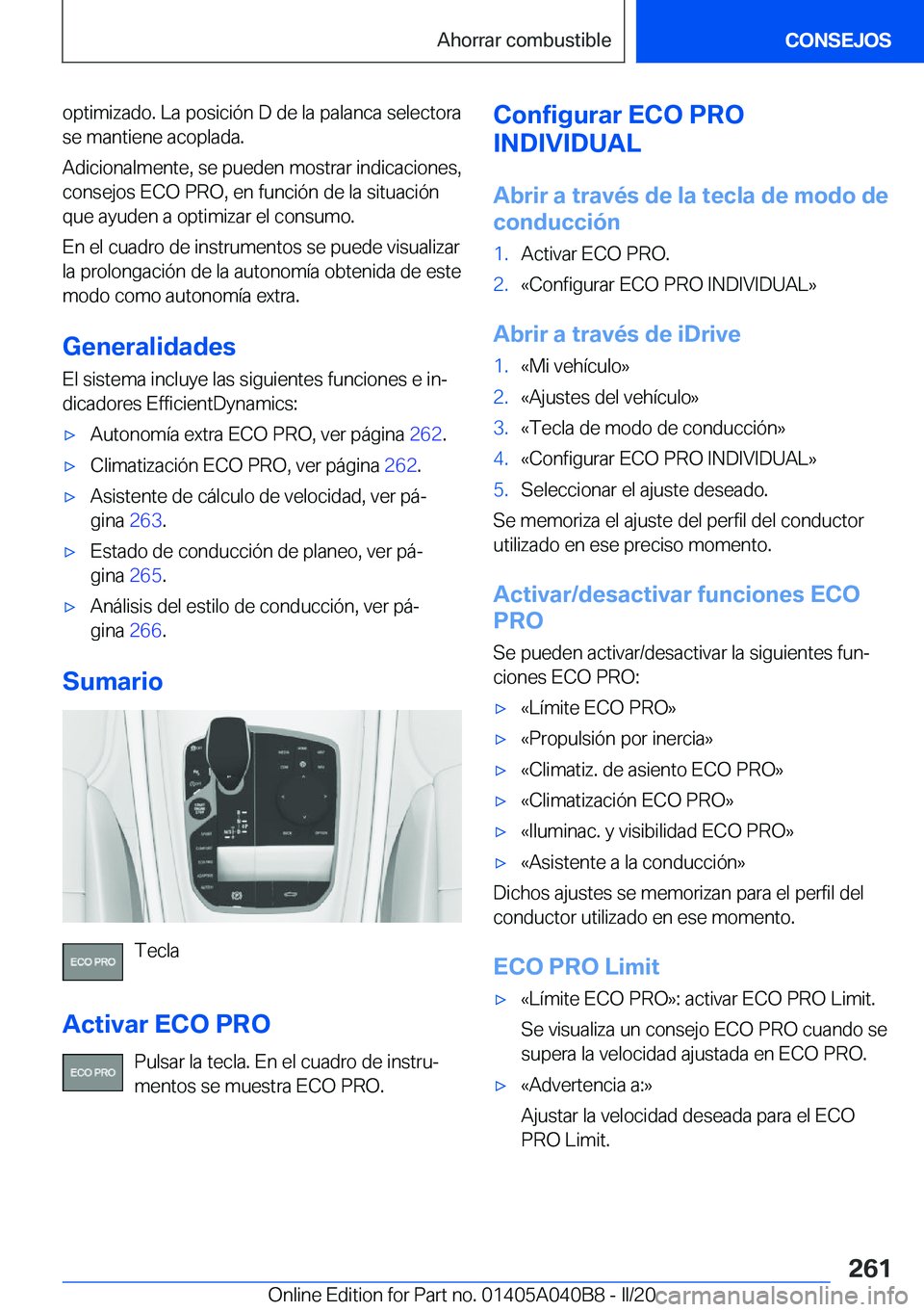 BMW Z4 2020  Manuales de Empleo (in Spanish) �o�p�t�i�m�i�z�a�d�o�.��L�a��p�o�s�i�c�i�