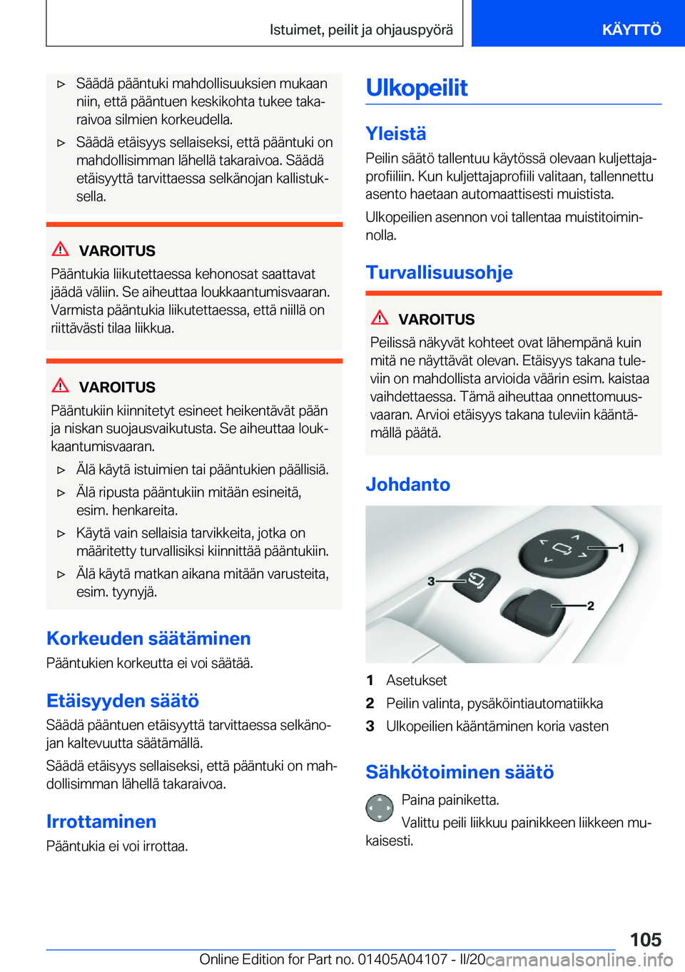 BMW Z4 2020  Omistajan Käsikirja (in Finnish) 'x�S�