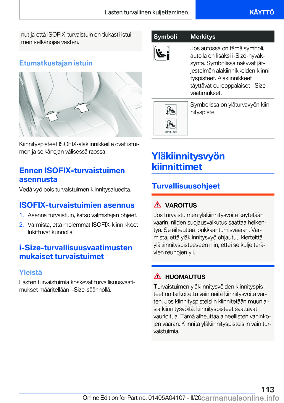 BMW Z4 2020  Omistajan Käsikirja (in Finnish) �n�u�t��j�a��e�t�t�
