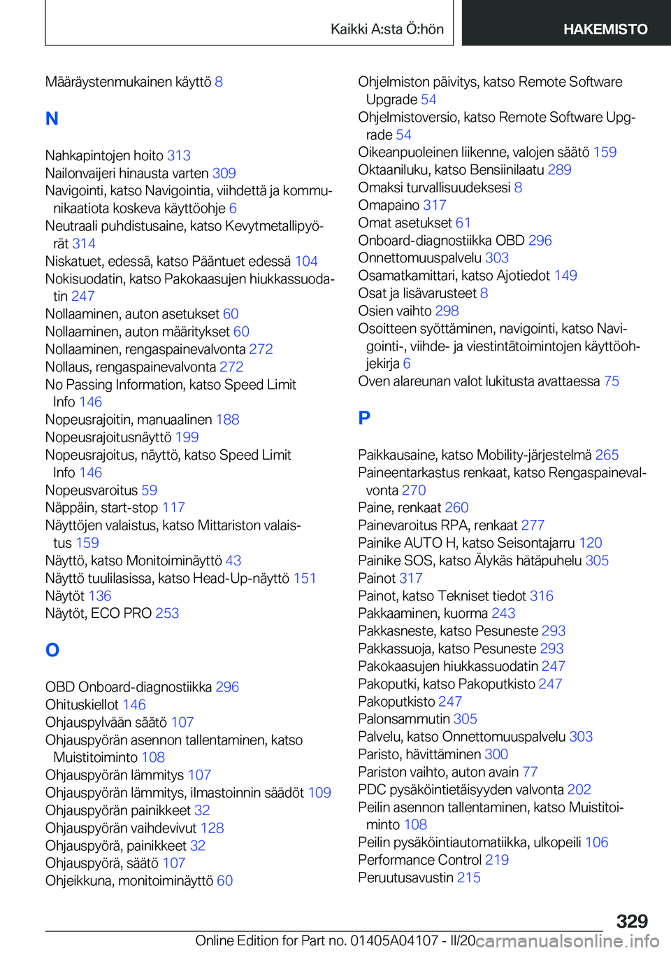 BMW Z4 2020  Omistajan Käsikirja (in Finnish) �M�