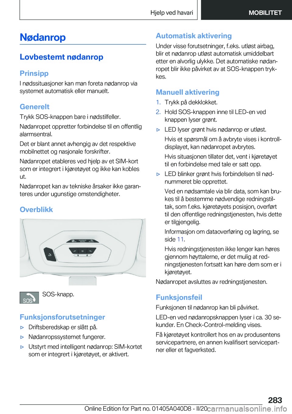 BMW Z4 2020  InstruksjonsbØker (in Norwegian) �N�