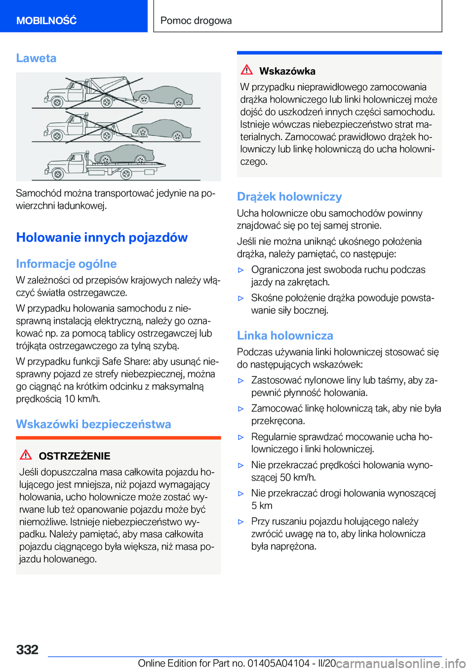 BMW Z4 2020  Instrukcja obsługi (in Polish) �L�a�w�e�t�a
�S�a�m�o�c�h�