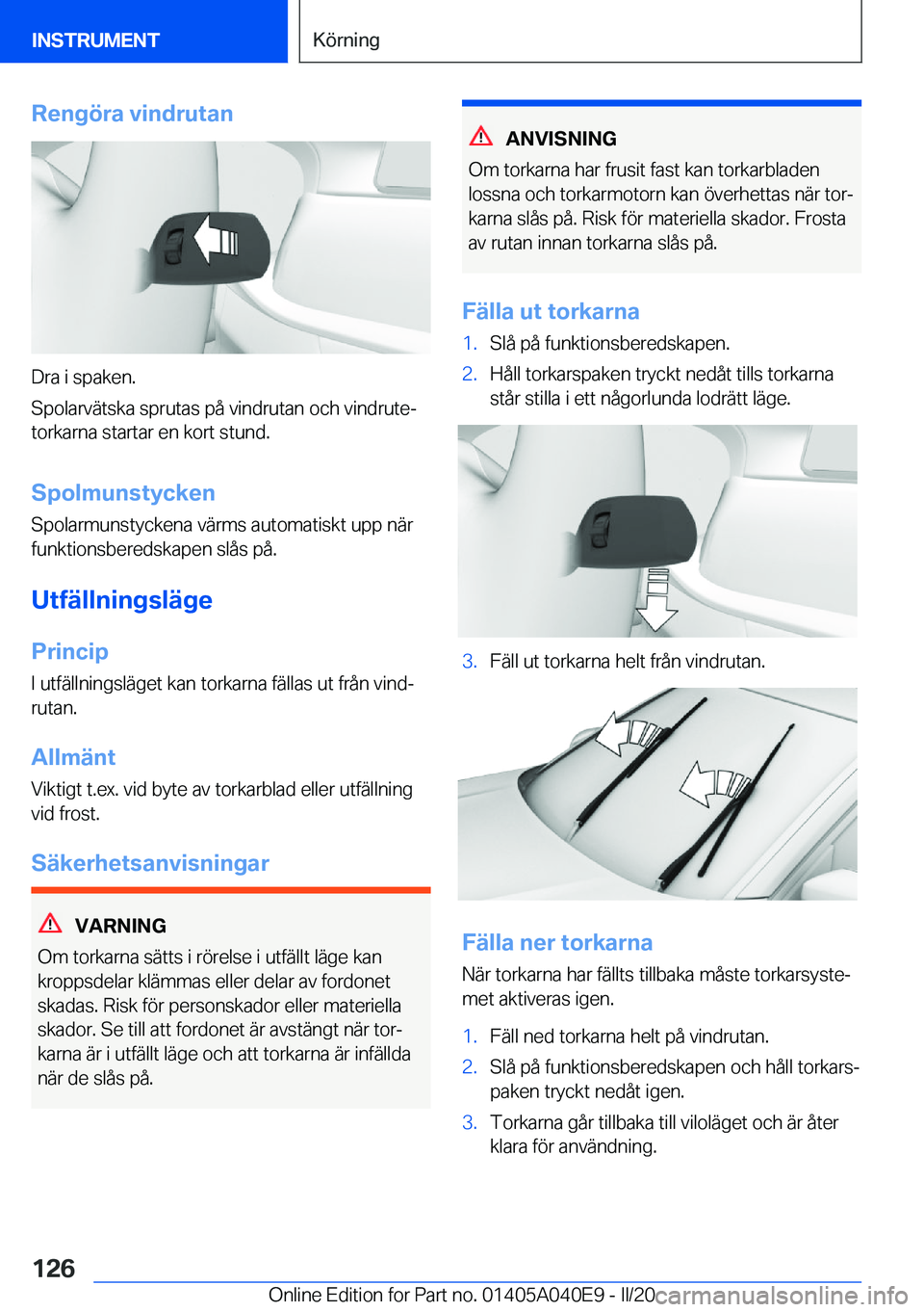 BMW Z4 2020  InstruktionsbÖcker (in Swedish) �R�e�n�g�