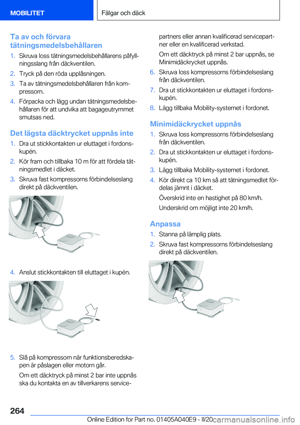 BMW Z4 2020  InstruktionsbÖcker (in Swedish) �T�a��a�v��o�c�h��f�