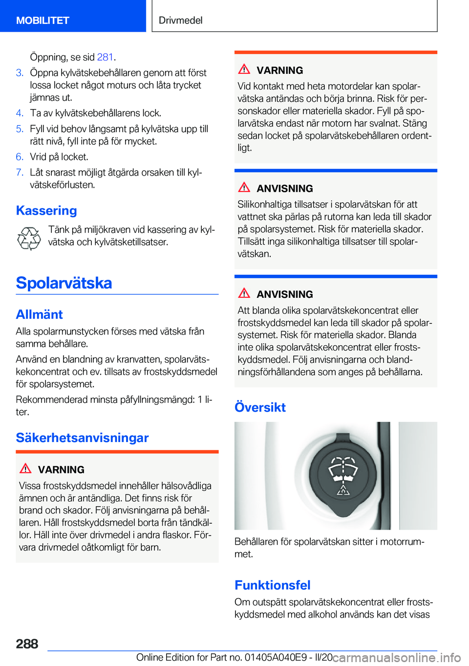 BMW Z4 2020  InstruktionsbÖcker (in Swedish) �
