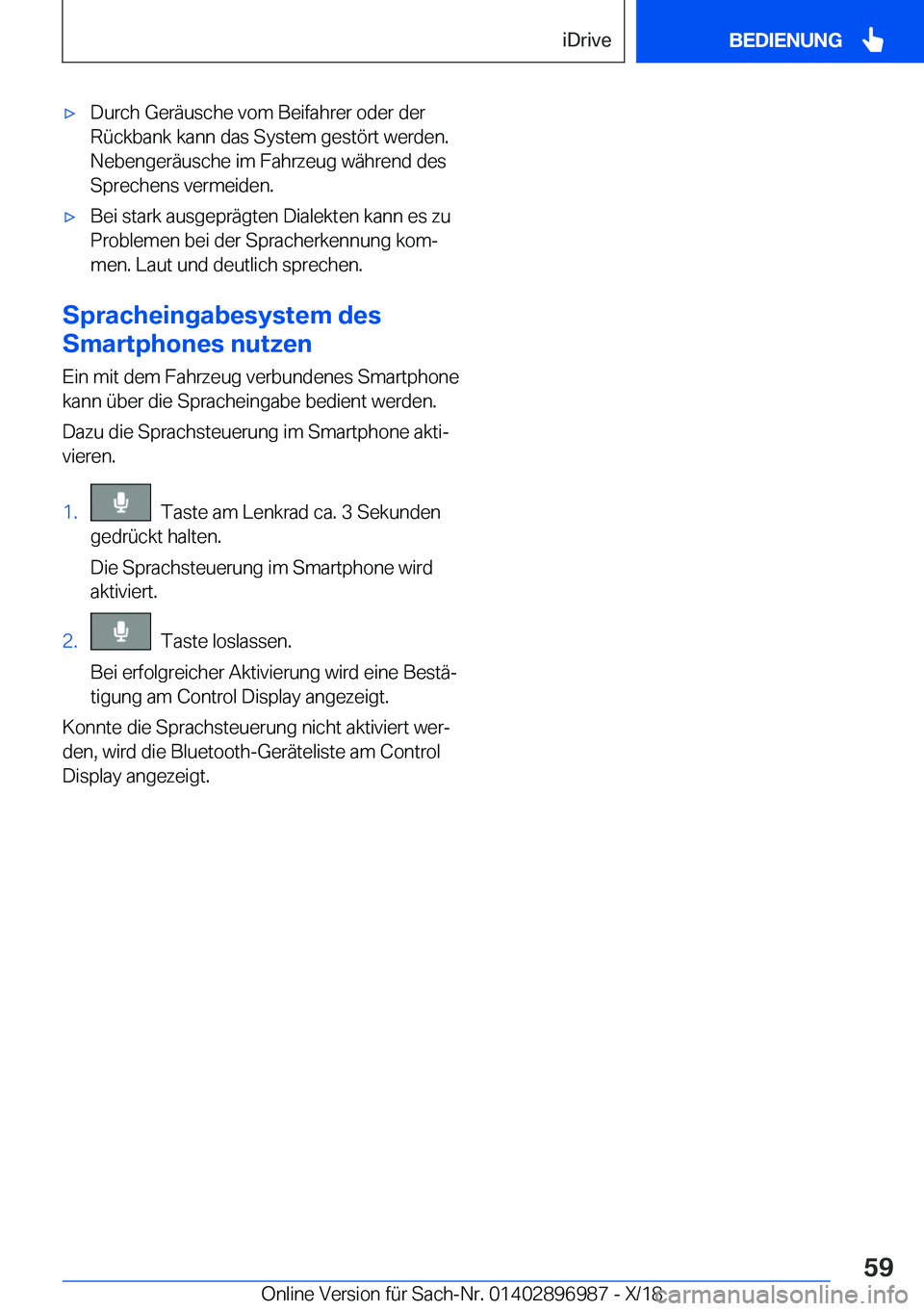BMW Z4 2019  Betriebsanleitungen (in German) x�D�u�r�c�h��G�e�r�