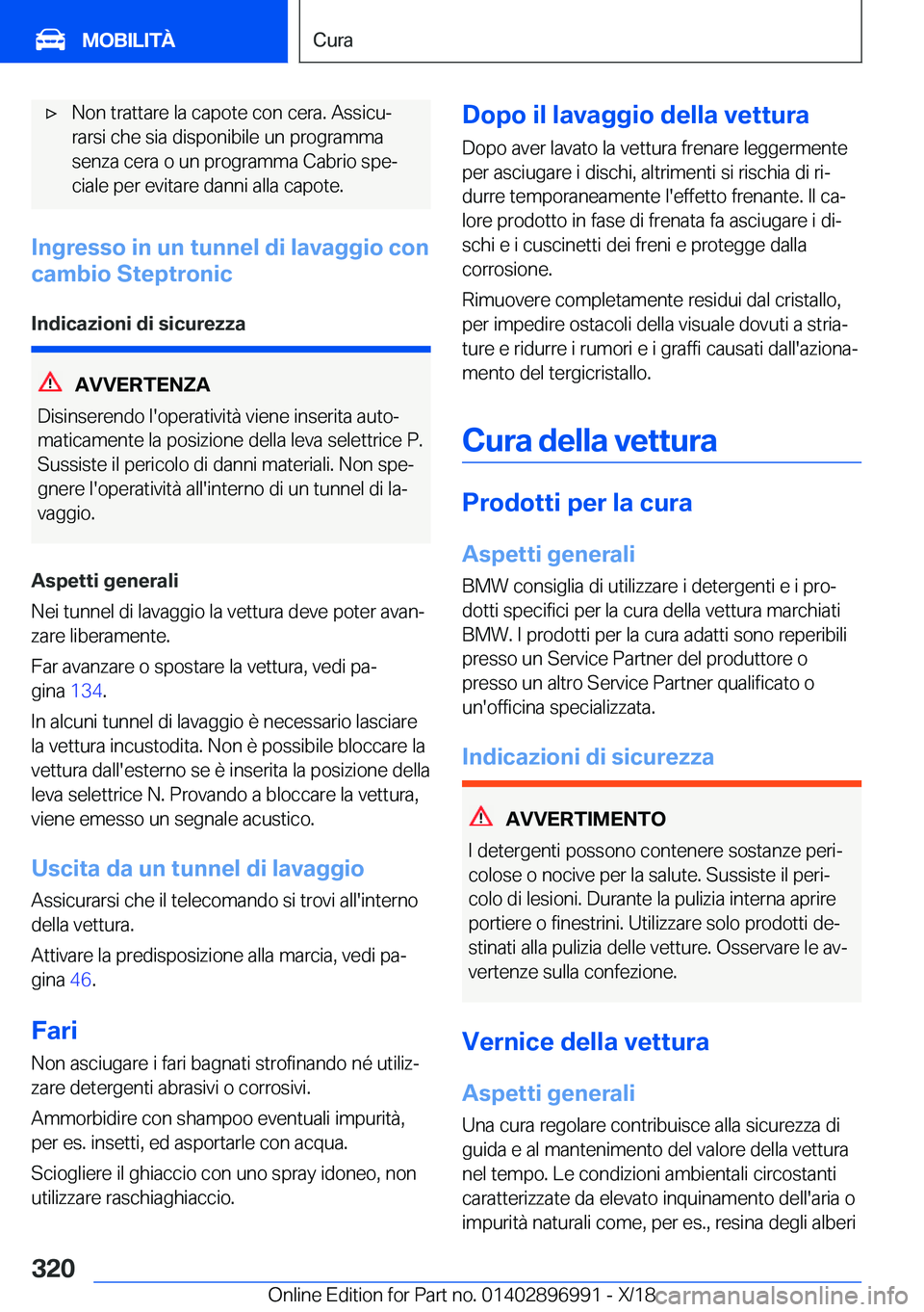 BMW Z4 2019  Libretti Di Uso E manutenzione (in Italian) 'x�N�o�n��t�r�a�t�t�a�r�e��l�a��c�a�p�o�t�e��c�o�n��c�e�r�a�.��A�s�s�i�c�uª
�r�a�r�s�i��c�h�e��s�i�a��d�i�s�p�o�n�i�b�i�l�e��u�n��p�r�o�g�r�a�m�m�a
�s�e�n�z�a��c�e�r�a��o��u�n��p�