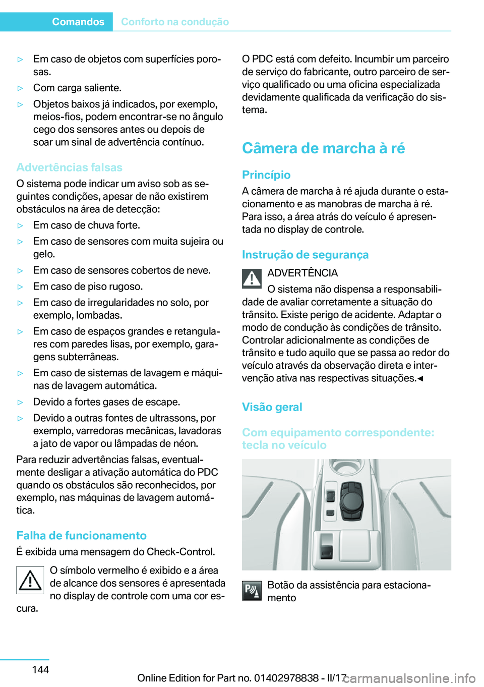 BMW I3 2017  Manual do condutor (in Portuguese) y�E�m� �c�a�s�o� �d�e� �o�b�j�e�t�o�s� �c�o�m� �s�u�p�e�r�f�