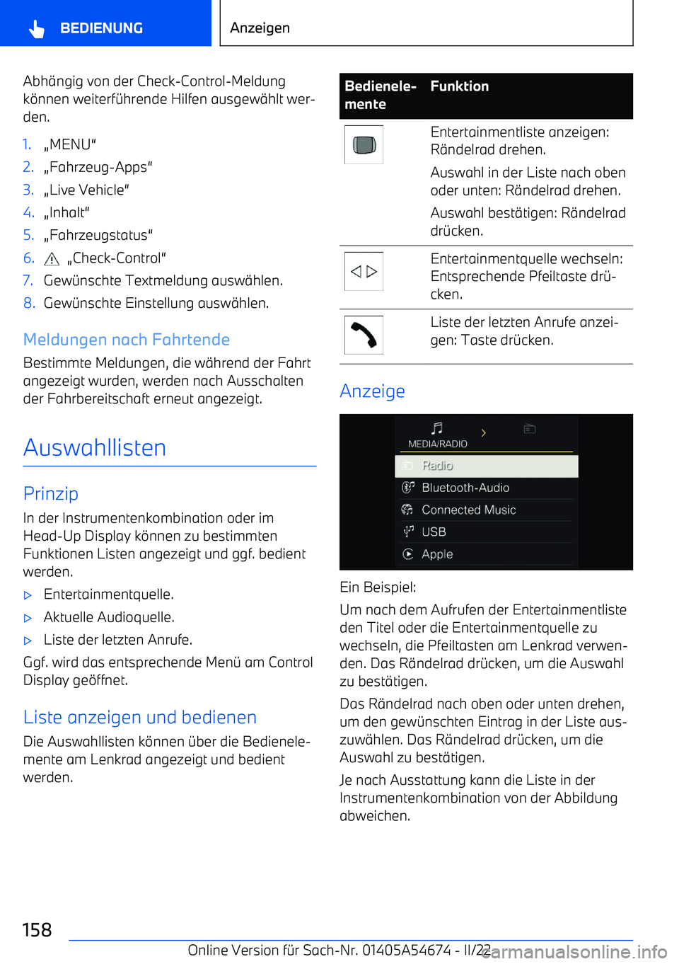 BMW I4 2022  Betriebsanleitungen (in German) Abh