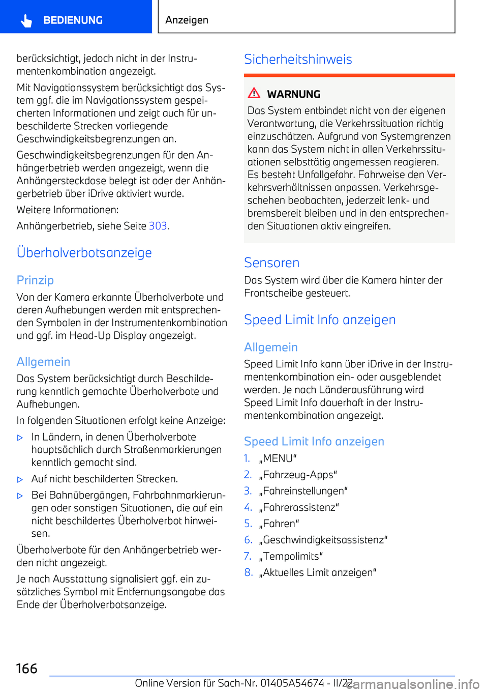BMW I4 2022  Betriebsanleitungen (in German) ber