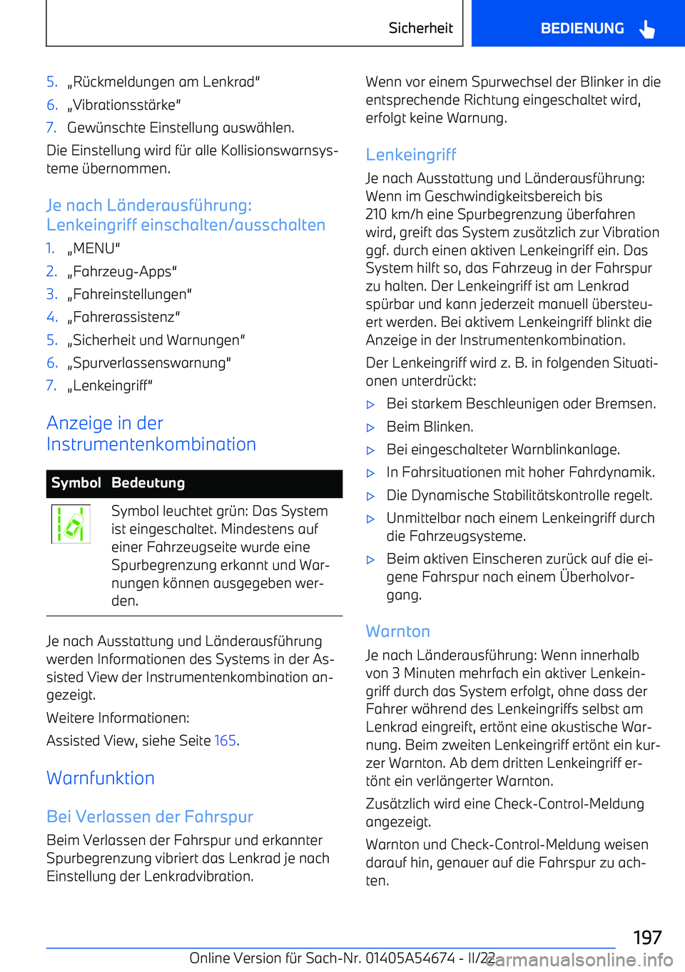 BMW I4 2022  Betriebsanleitungen (in German) 5.(R