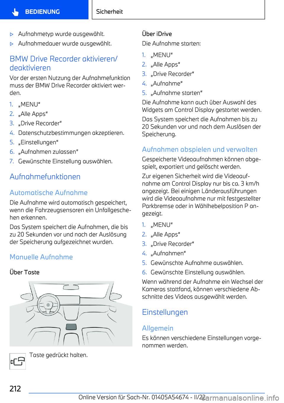 BMW I4 2022  Betriebsanleitungen (in German) 