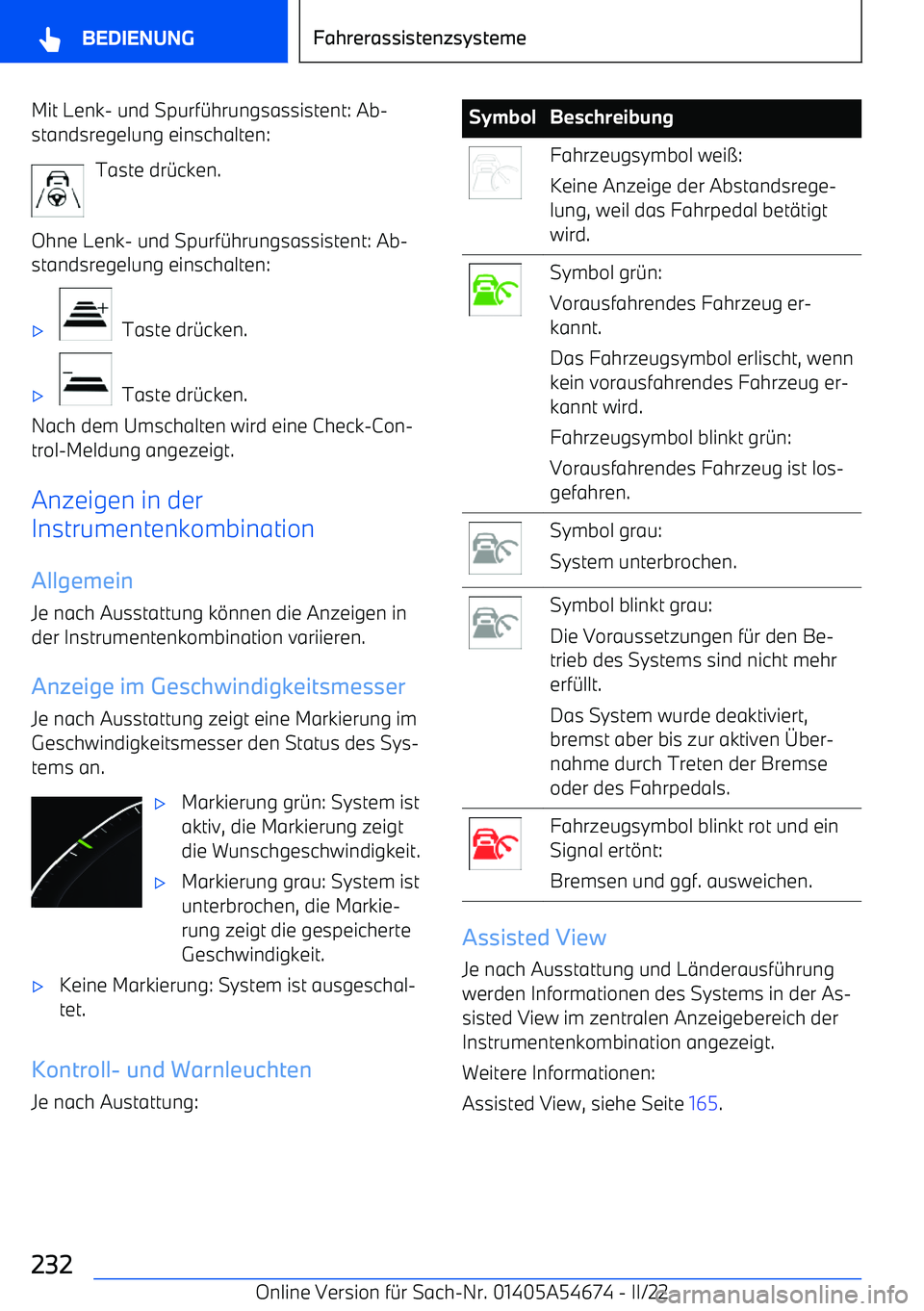 BMW I4 2022  Betriebsanleitungen (in German) Mit Lenk