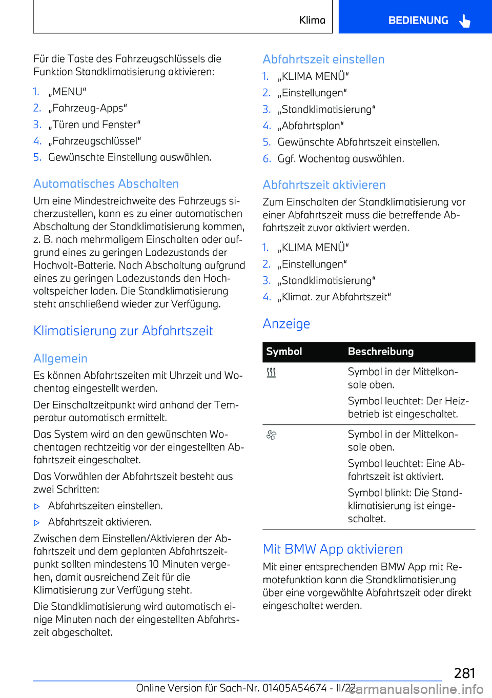 BMW I4 2022  Betriebsanleitungen (in German) F