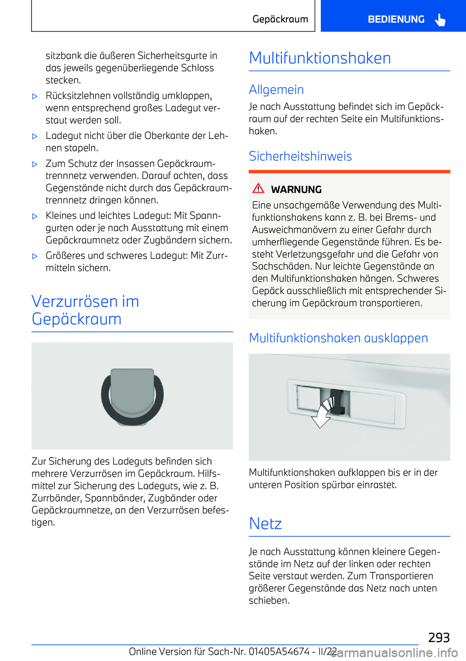 BMW I4 2022  Betriebsanleitungen (in German) sitzbank die 