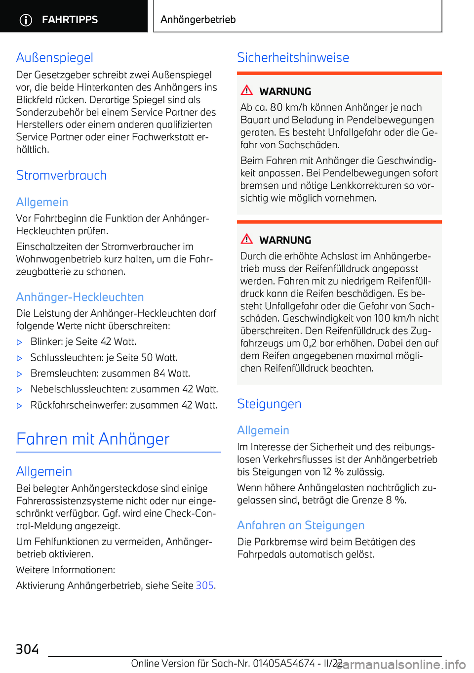 BMW I4 2022  Betriebsanleitungen (in German) Au