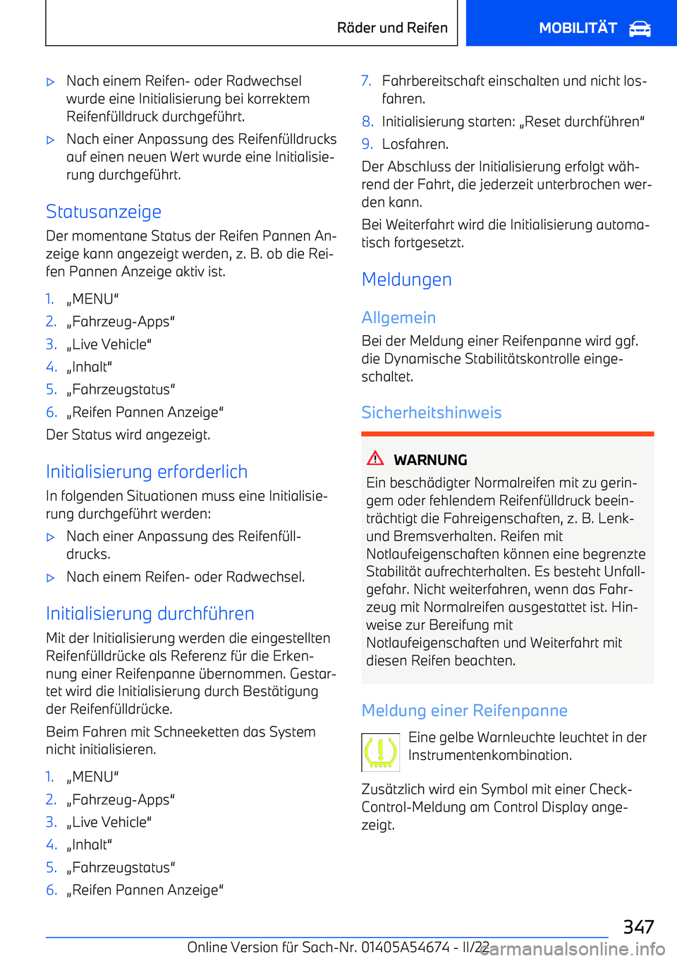 BMW I4 2022  Betriebsanleitungen (in German) 
