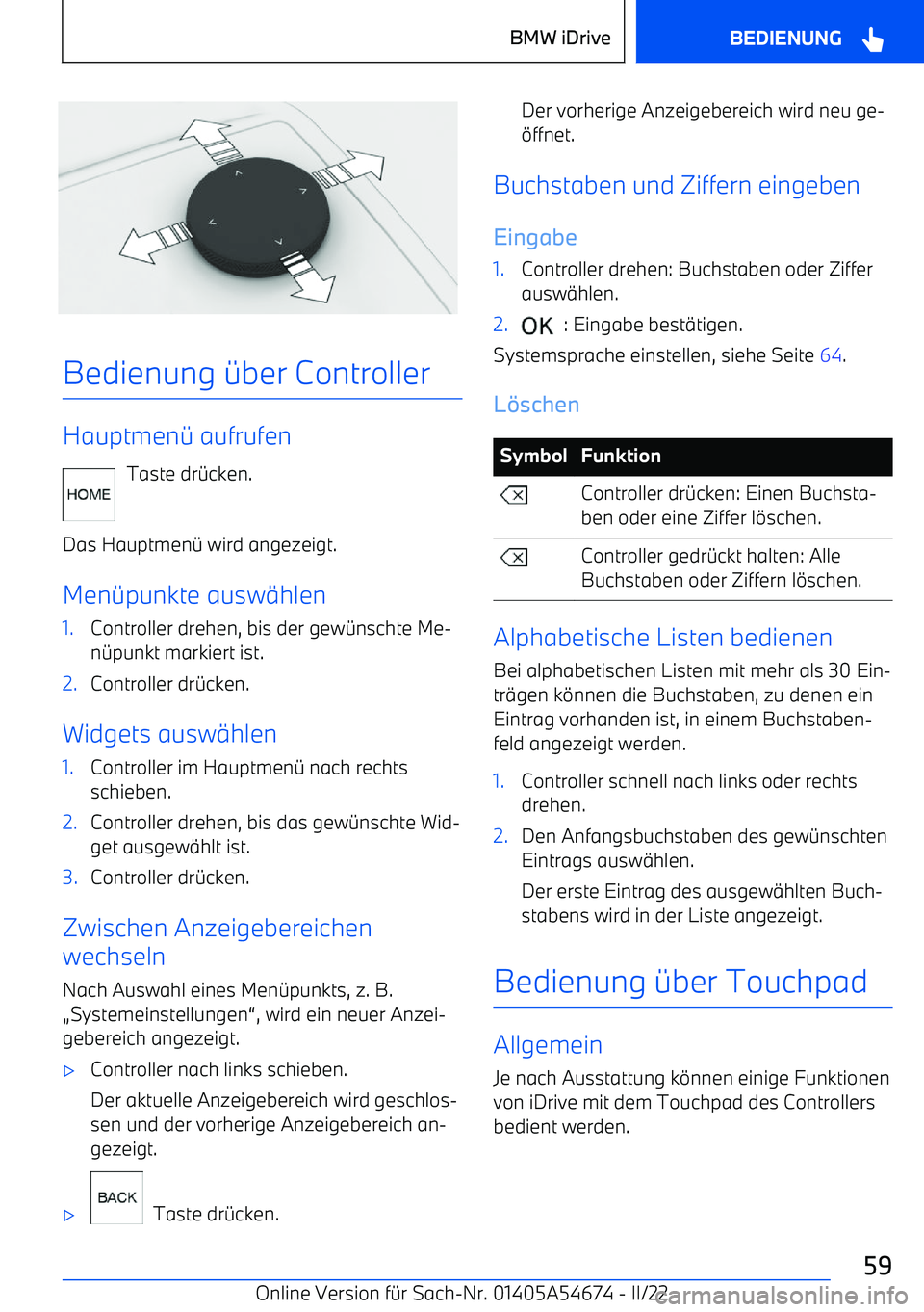 BMW I4 2022  Betriebsanleitungen (in German) Bedienung 