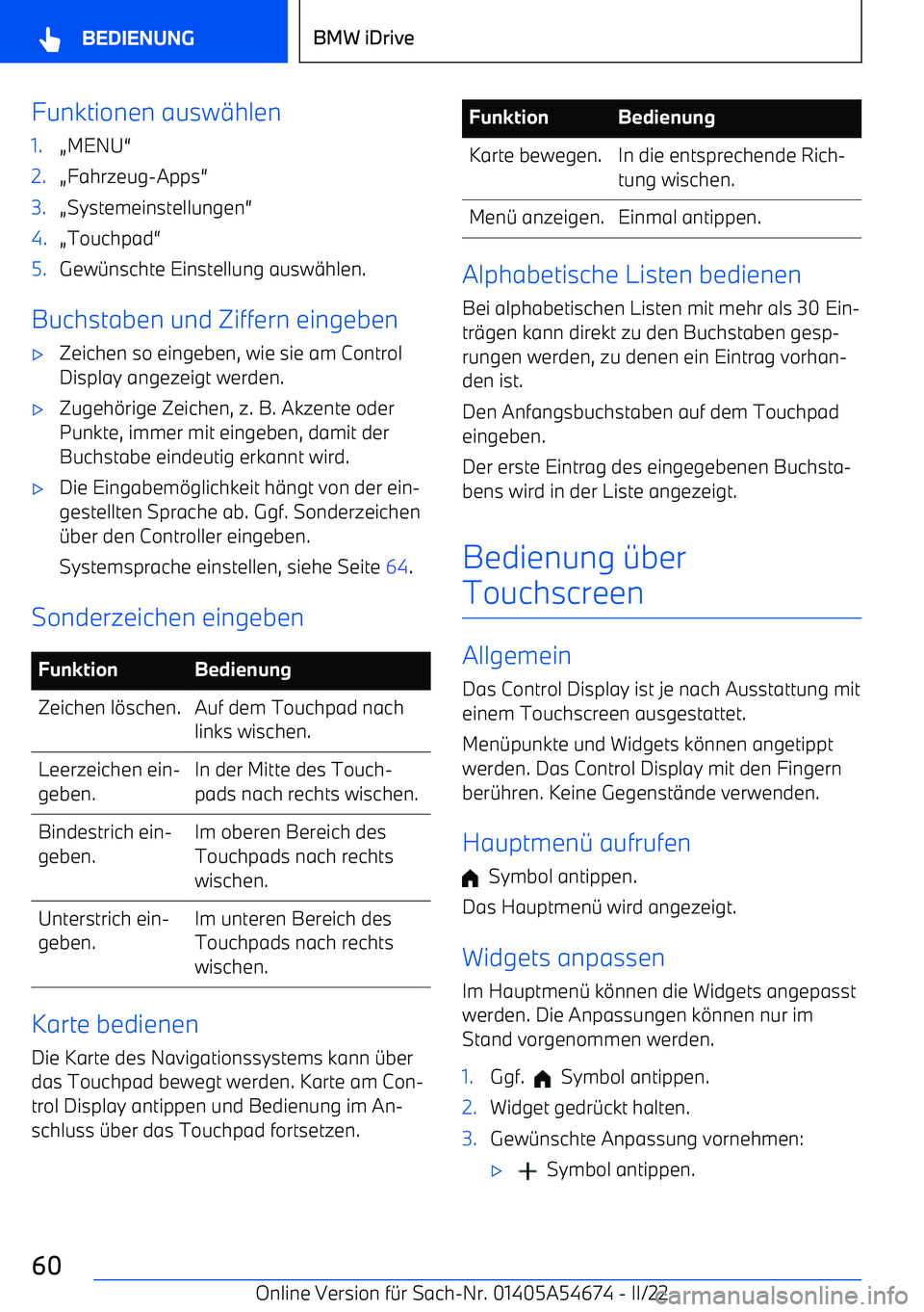 BMW I4 2022  Betriebsanleitungen (in German) Funktionen ausw