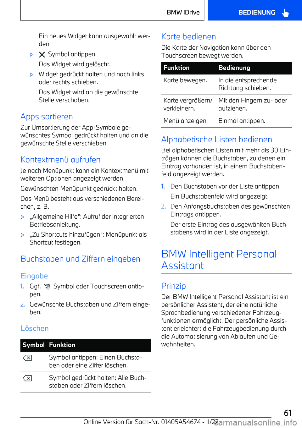 BMW I4 2022  Betriebsanleitungen (in German) Ein neues Widget kann ausgew