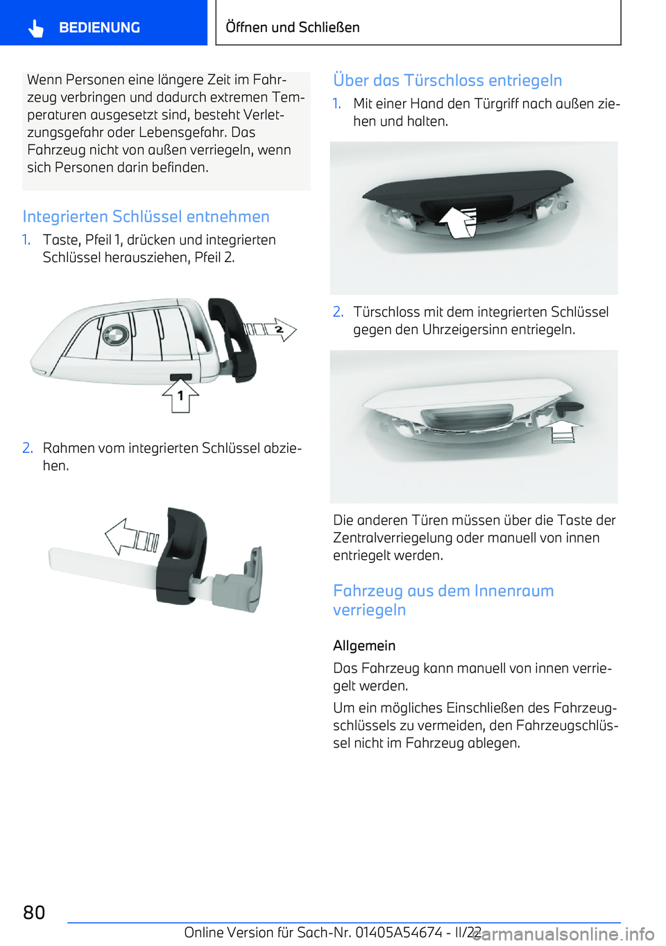 BMW I4 2022  Betriebsanleitungen (in German) Wenn Personen eine l