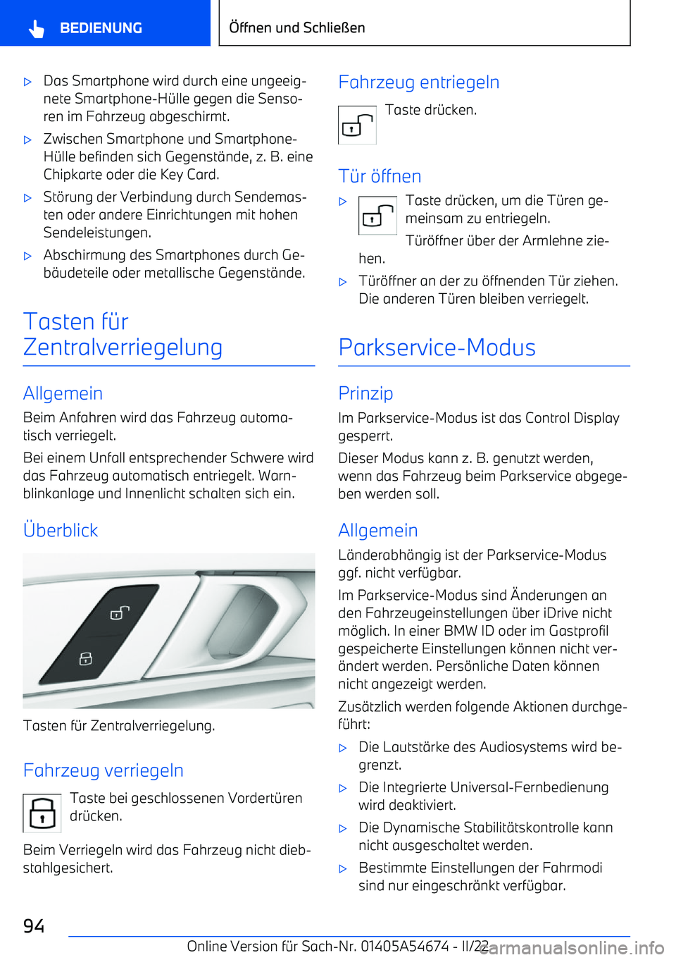 BMW I4 2022  Betriebsanleitungen (in German) 