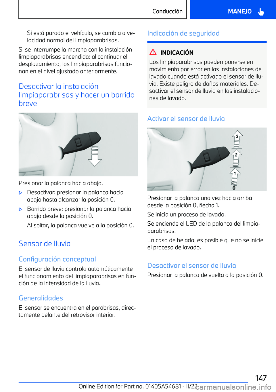 BMW I4 2022  Manuales de Empleo (in Spanish) Si est