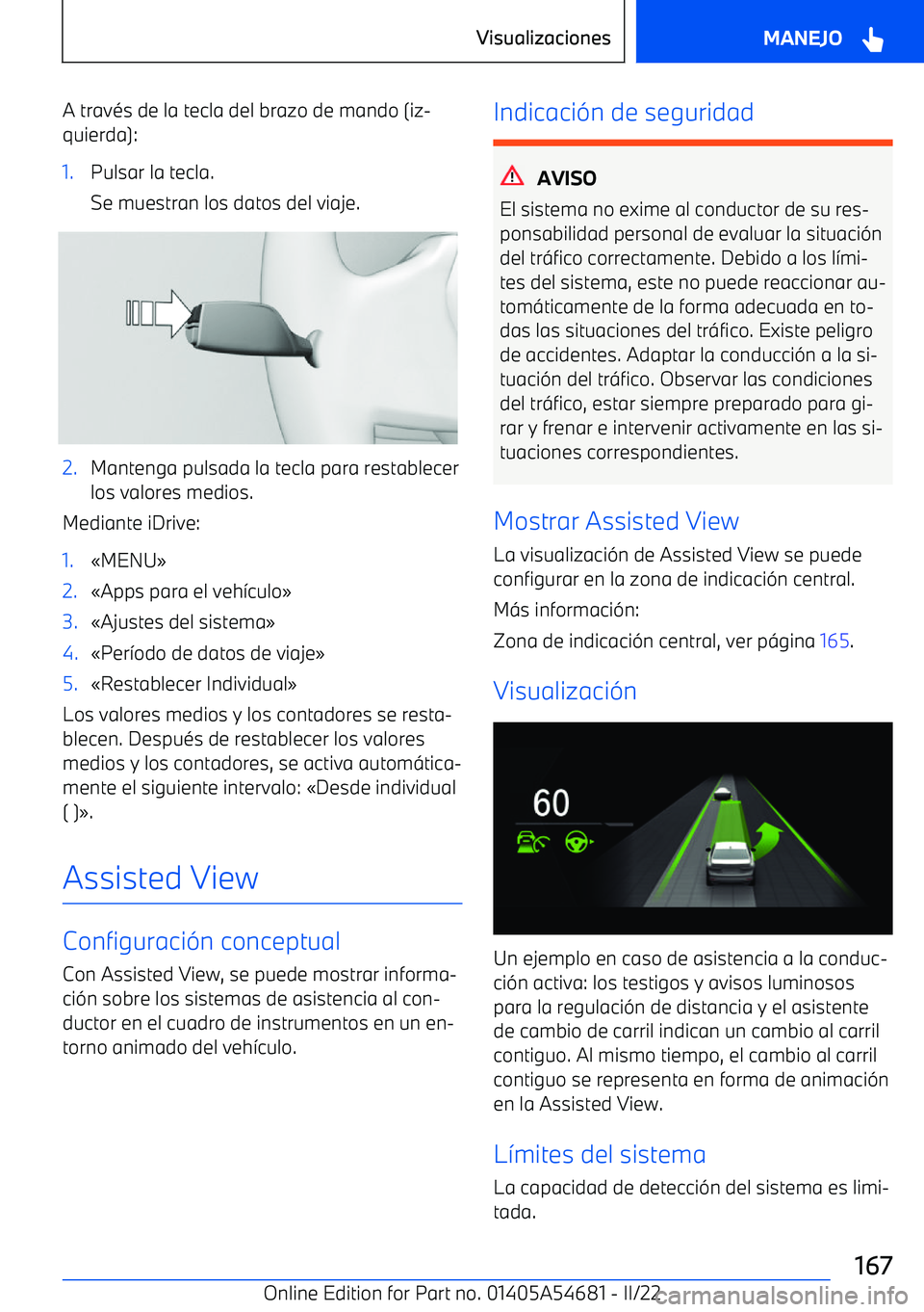 BMW I4 2022  Manuales de Empleo (in Spanish) A trav