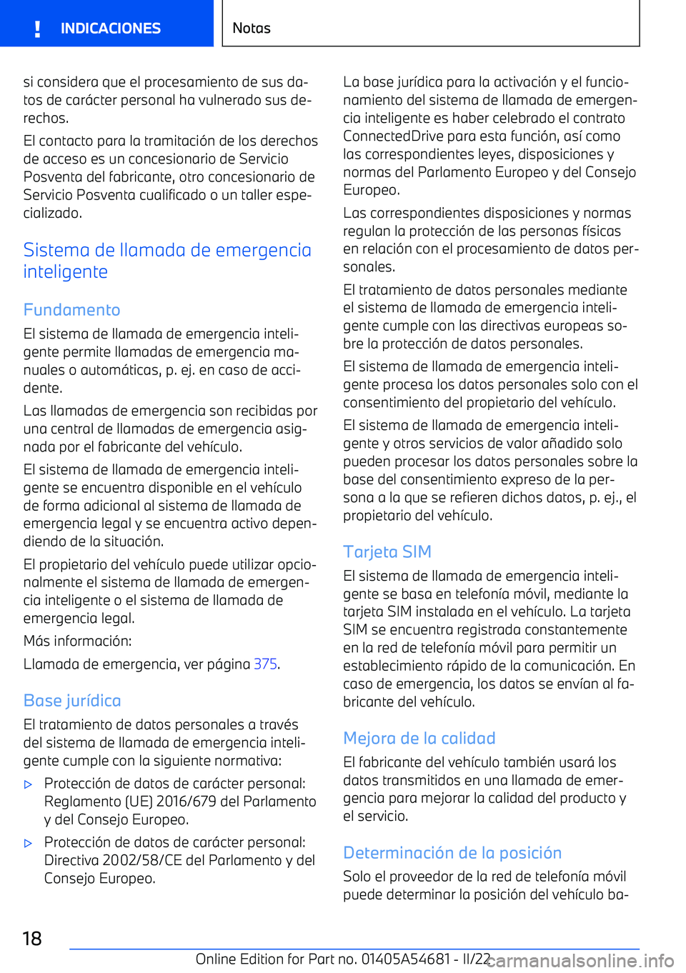 BMW I4 2022  Manuales de Empleo (in Spanish) si considera que el procesamiento de sus da