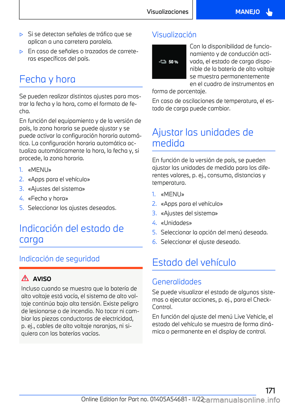 BMW I4 2022  Manuales de Empleo (in Spanish) 