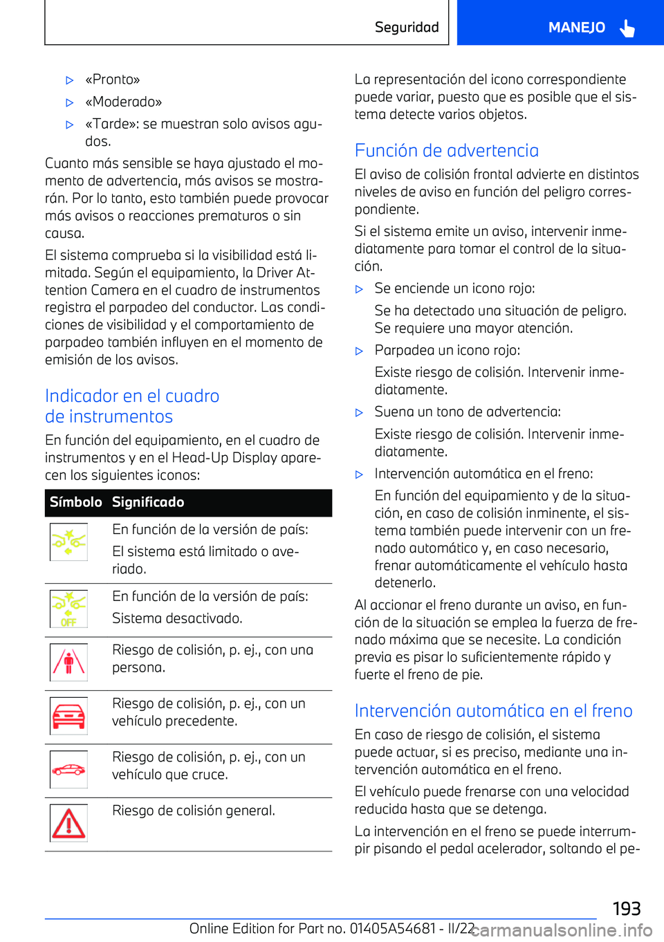 BMW I4 2022  Manuales de Empleo (in Spanish) 