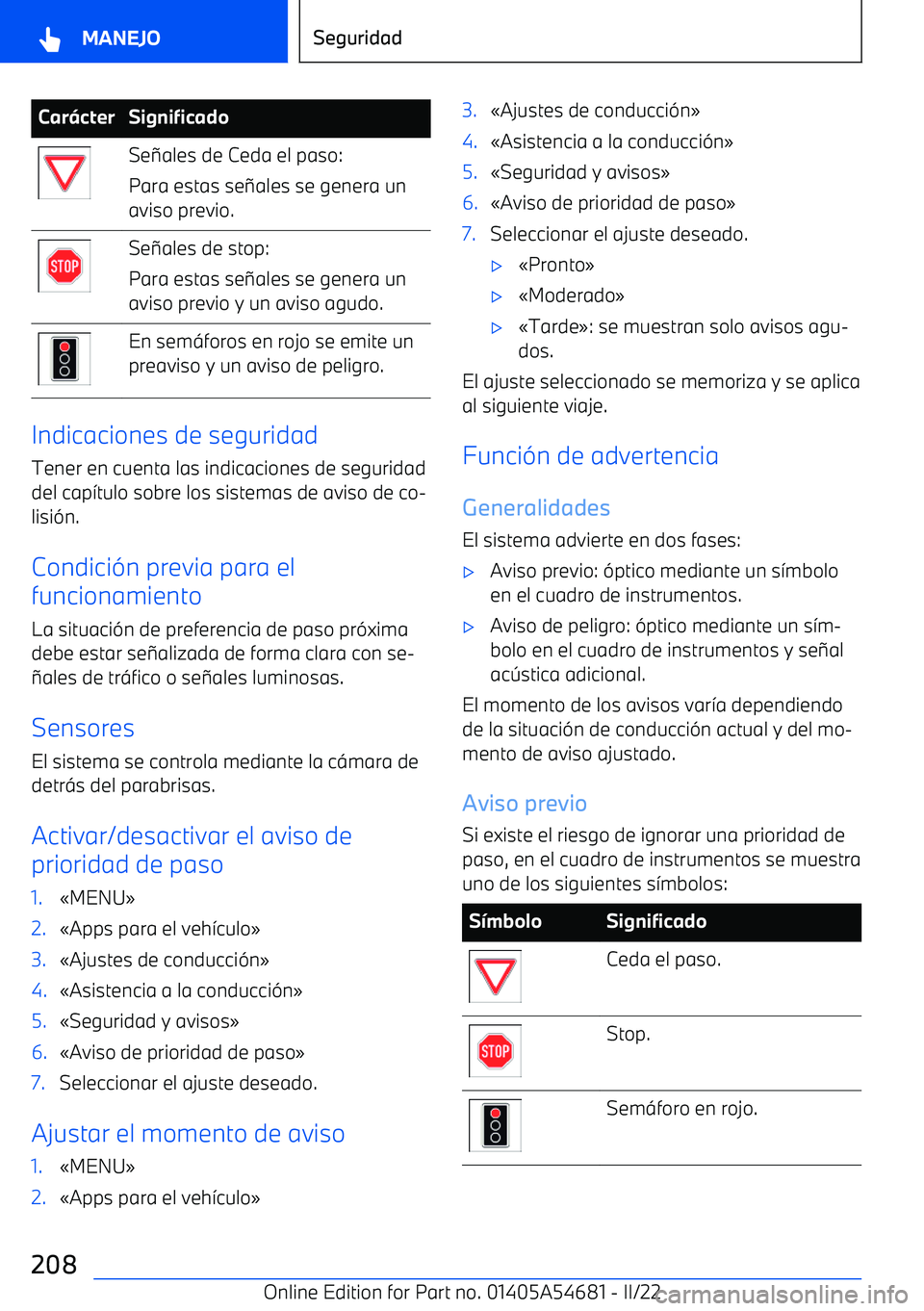 BMW I4 2022  Manuales de Empleo (in Spanish) Car