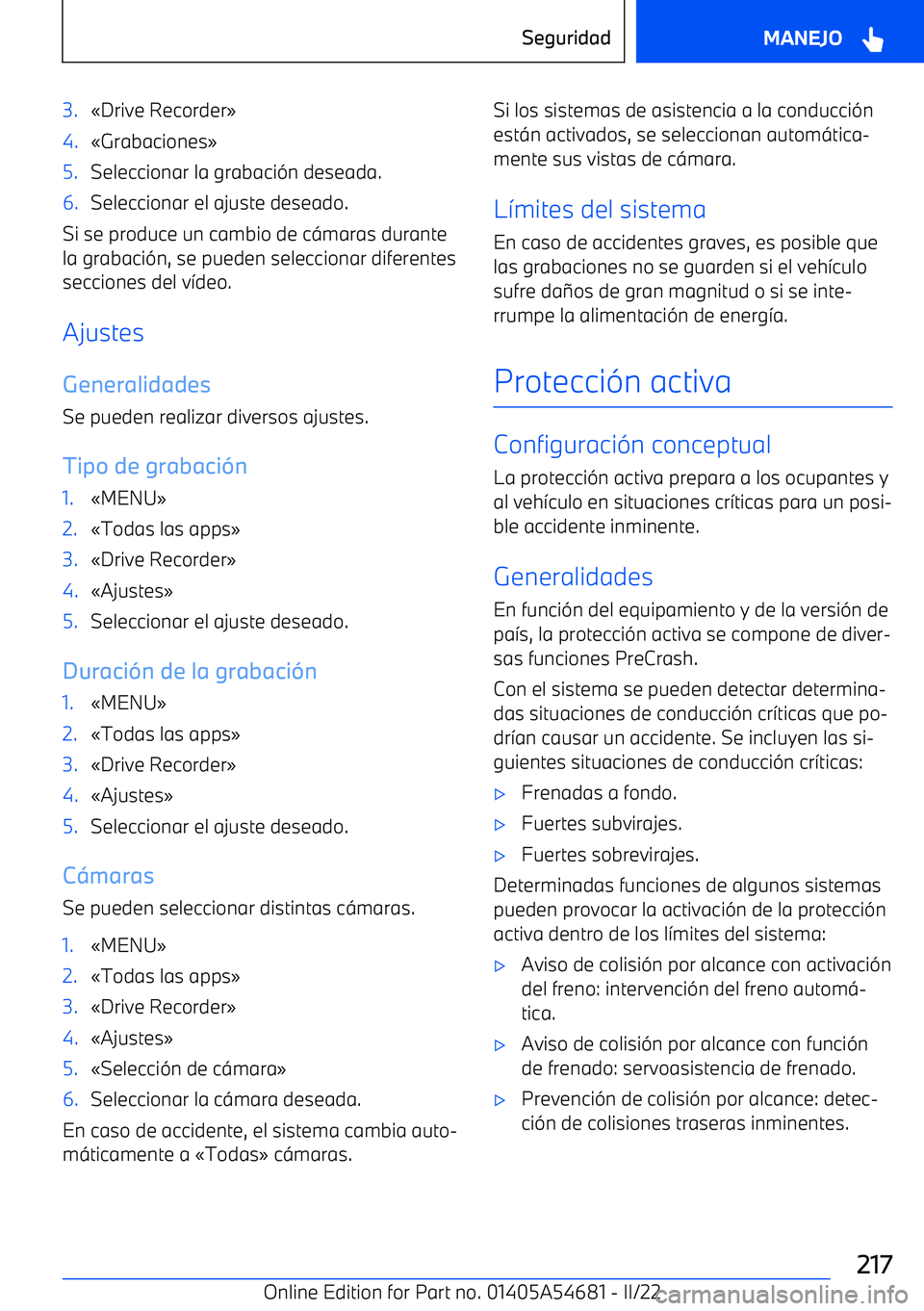 BMW I4 2022  Manuales de Empleo (in Spanish) 3.