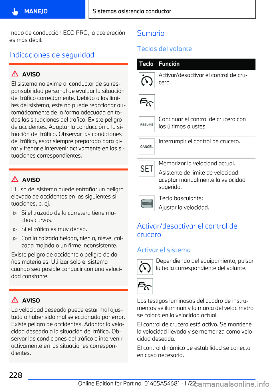 BMW I4 2022  Manuales de Empleo (in Spanish) modo de conducci